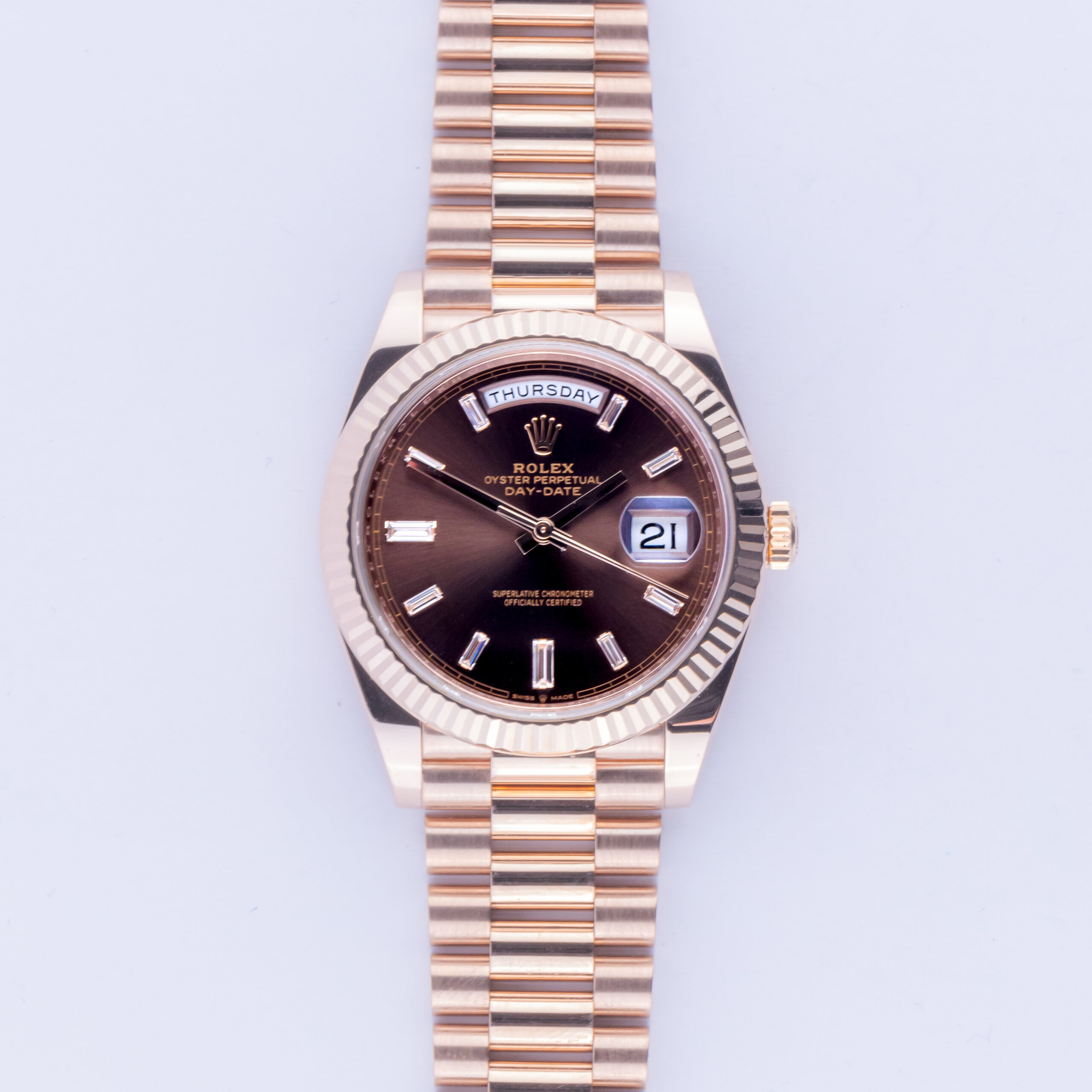 Rolex Day-Date 40 Chocolate Baguette 228235 2021 (Full Set) 3 rolex-day-date-228235-3