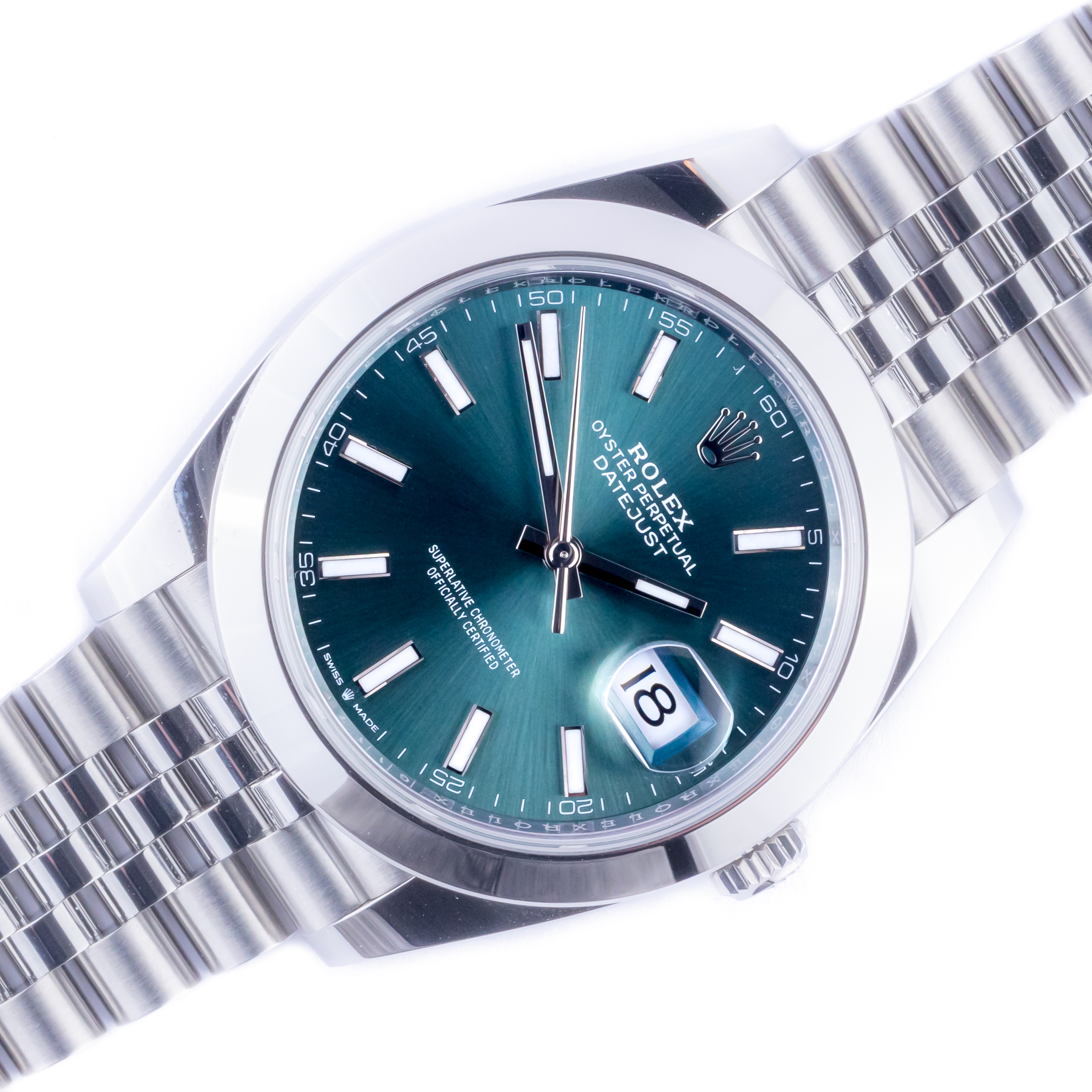 Rolex Datejust 41 Mint Green 126300 2024 (Vollständiger Satz) 1 rolex-datejust-126300-7
