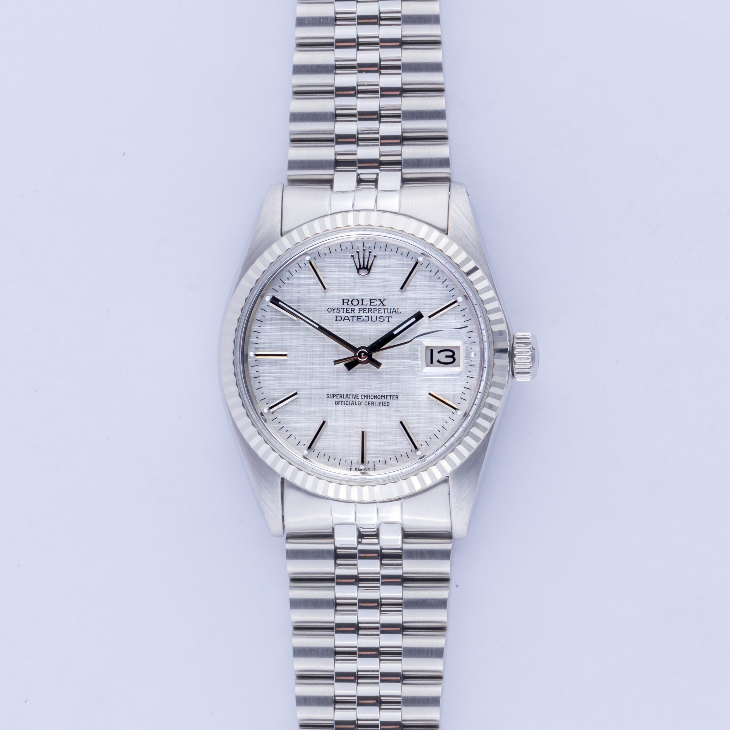 Rolex Oyster Perpetual Datejust Silver Linen 16014 1980 (Vollständiger Satz) 3 rolex-datejust-16014-23