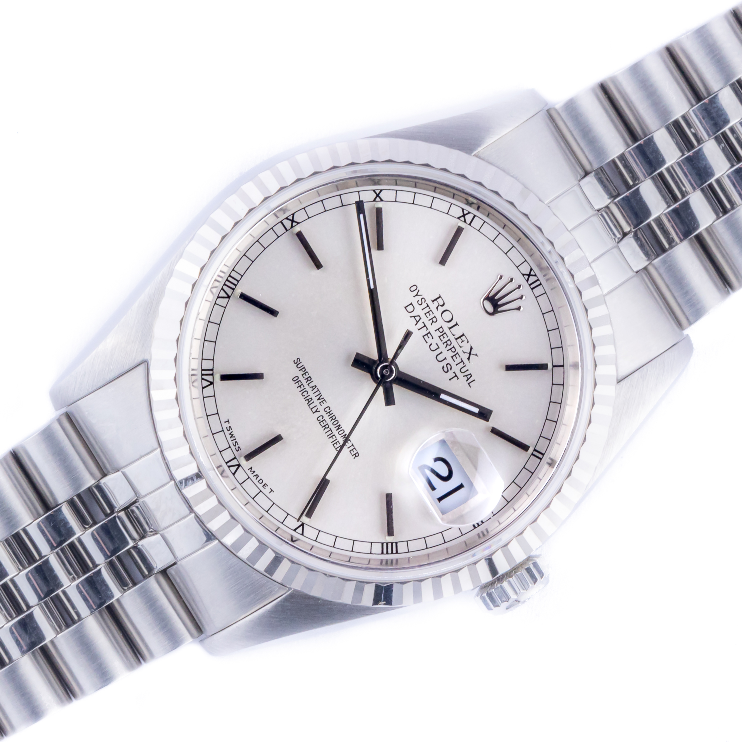 Rolex Oyster Perpetual Datejust Silver 16234 1995 (Vollständiger Satz) 1 rolex-datejust-16234-98