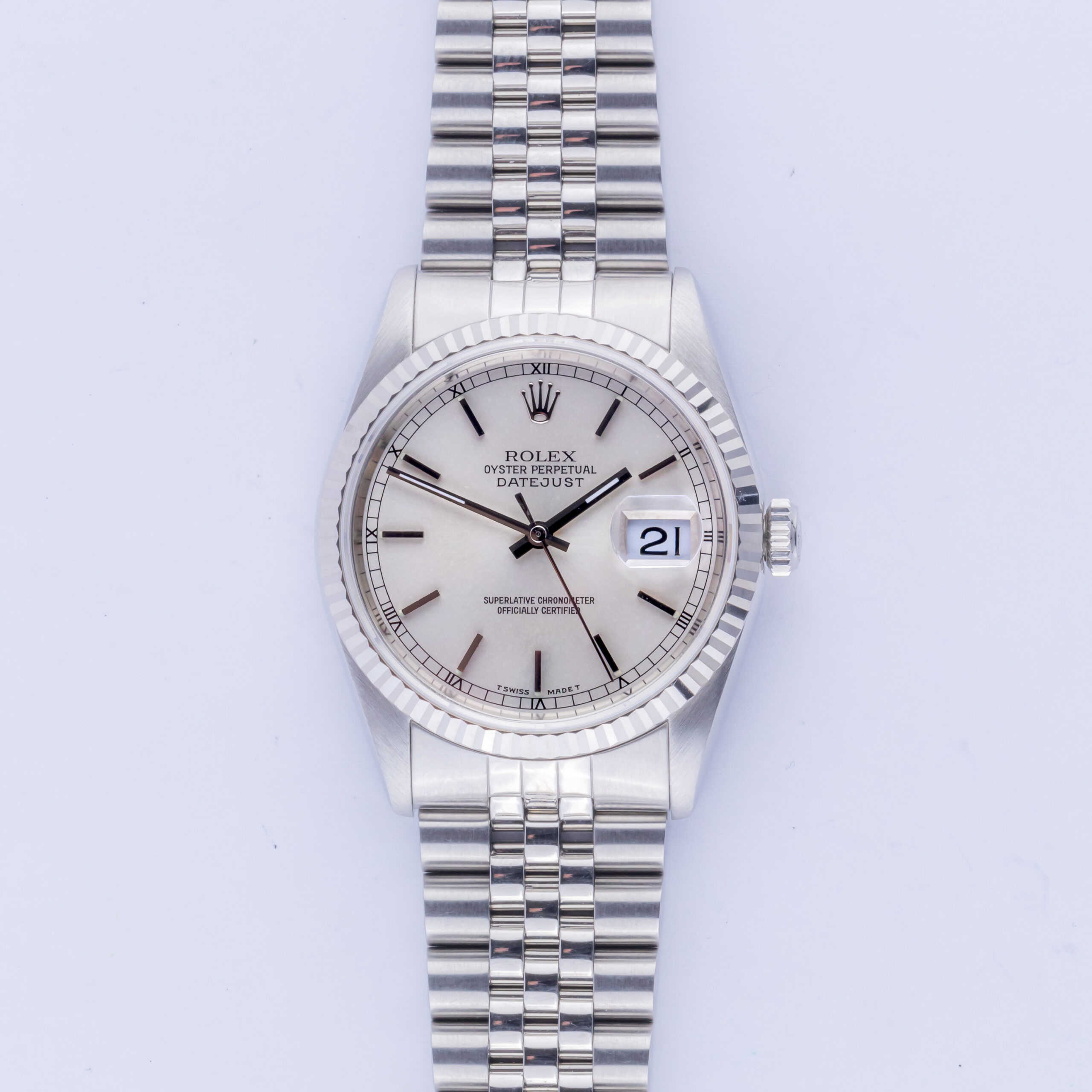 Rolex Oyster Perpetual Datejust Silver 16234 1995 (Vollständiger Satz) 3 rolex-datejust-16234-98