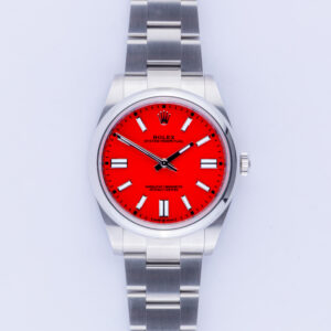 NEW Rolex Oyster Perpetual Coral Red 124300 2020 (Vollständiger Satz) 10 rolex-oyster-perpetual-124300-6