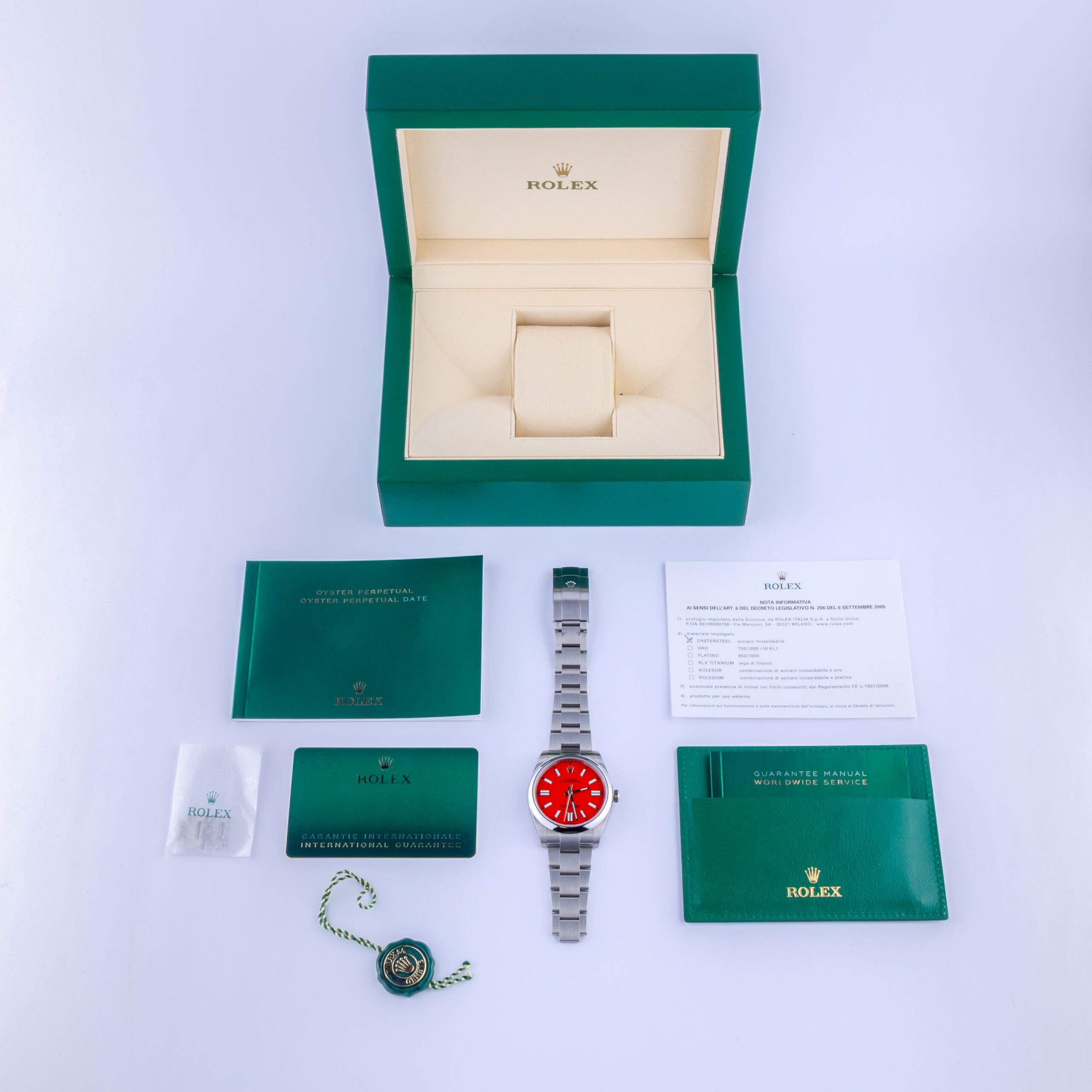NEW Rolex Oyster Perpetual Coral Red 124300 2020 (Vollständiger Satz) 8 rolex-oyster-perpetual-124300-6