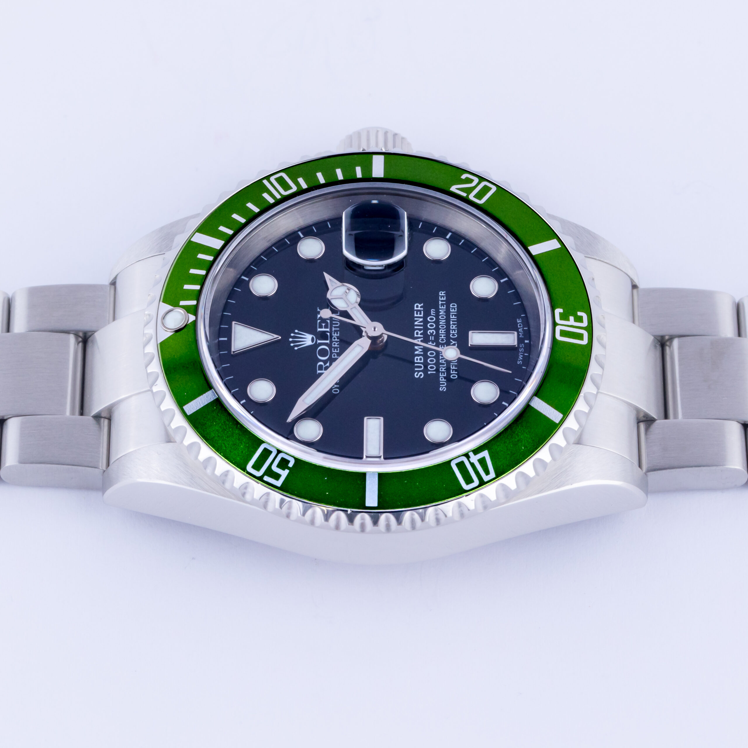 Rolex Submariner "Kermit" Flat 4 16610LV 2005 (Full Set) 6 rolex-submariner-16610lv-5