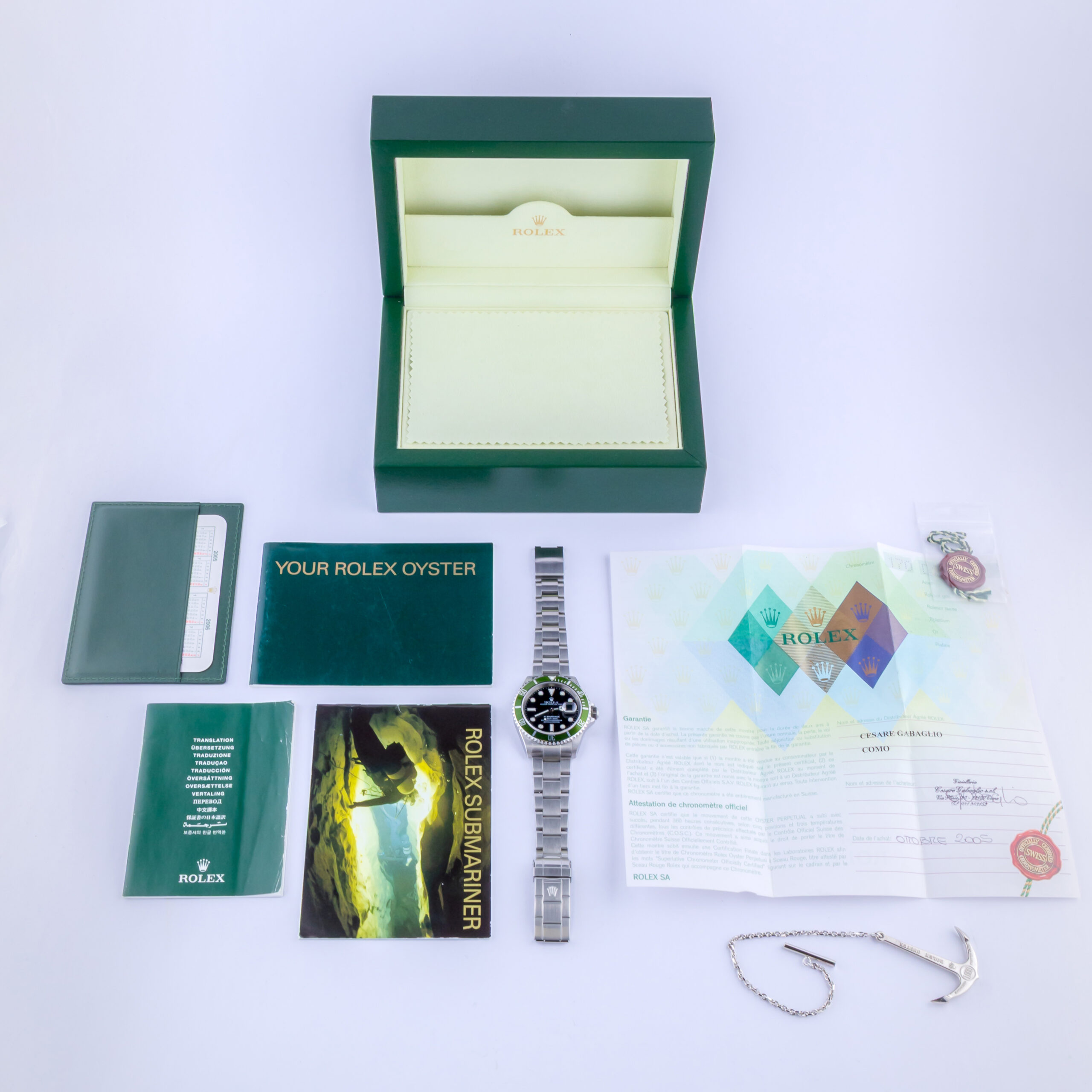 Rolex Submariner "Kermit" Flat 4 16610LV 2005 (Full Set) 8 rolex-submariner-16610lv-5