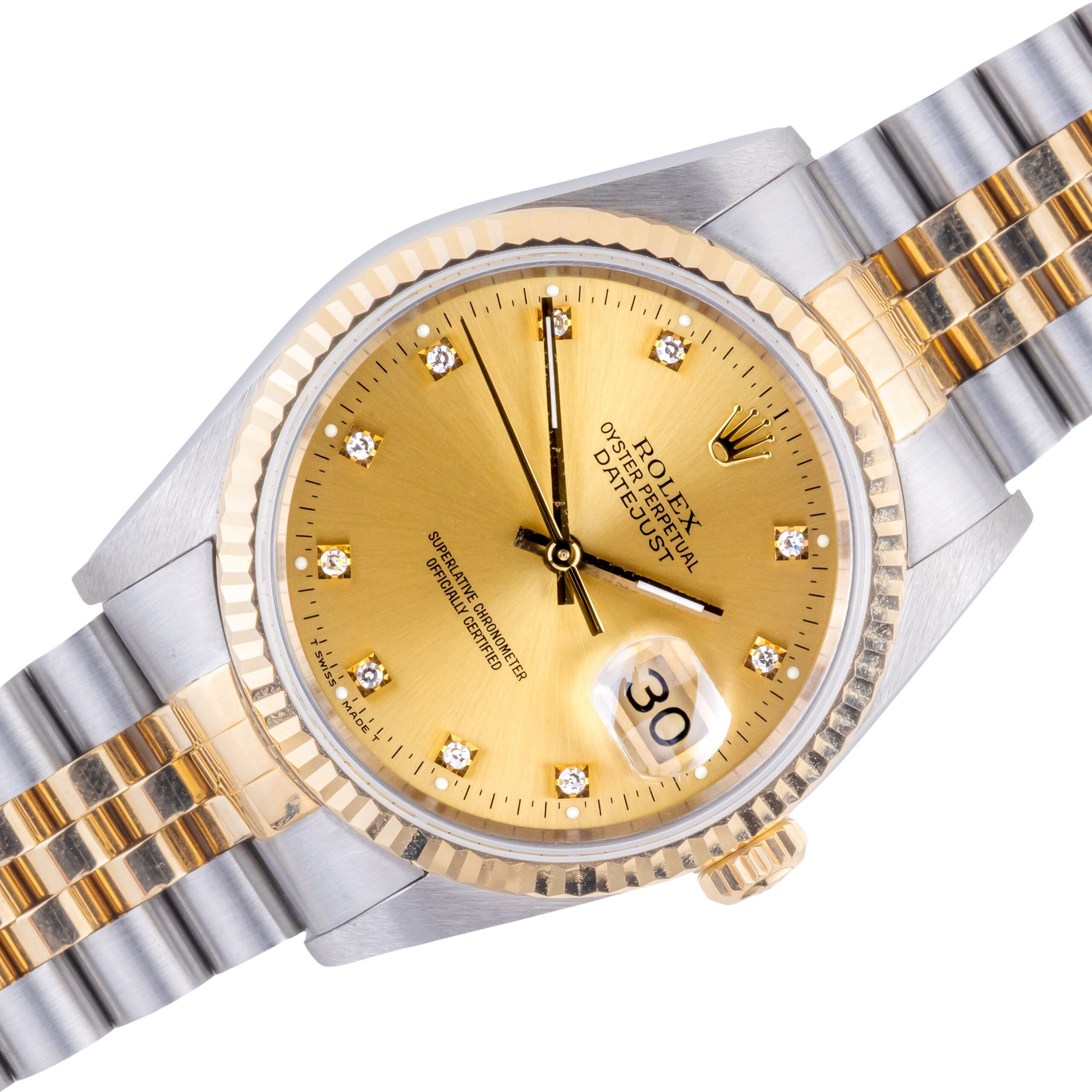 Rolex Oyster Perpetual Datejust Champagne Diamond 16233 1988 (Full Set) 1 rolex-datejust-16233-130