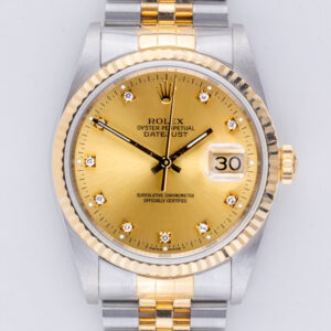 Rolex Oyster Perpetual Datejust Champagne Diamond 16233 1988 (Full Set) 10 rolex-datejust-16233-130