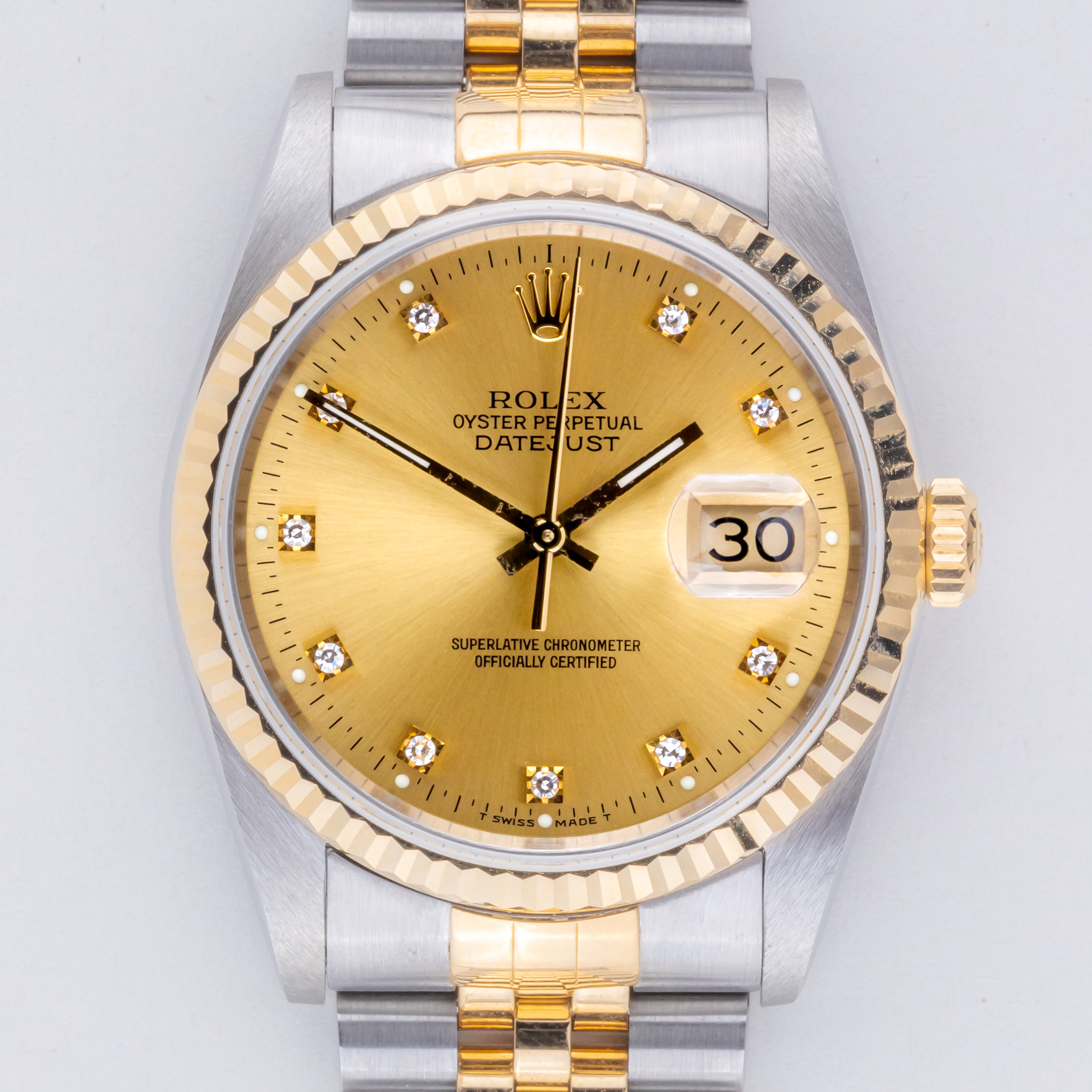 Rolex Oyster Perpetual Datejust Champagne Diamond 16233 1988 (Full Set) 3 rolex-datejust-16233-130