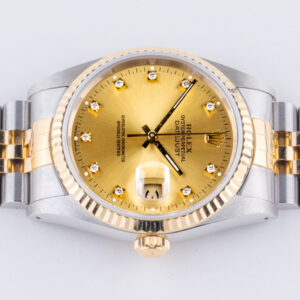 Rolex Oyster Perpetual Datejust Champagne Diamond 16233 1988 (Full Set) 12 rolex-datejust-16233-130