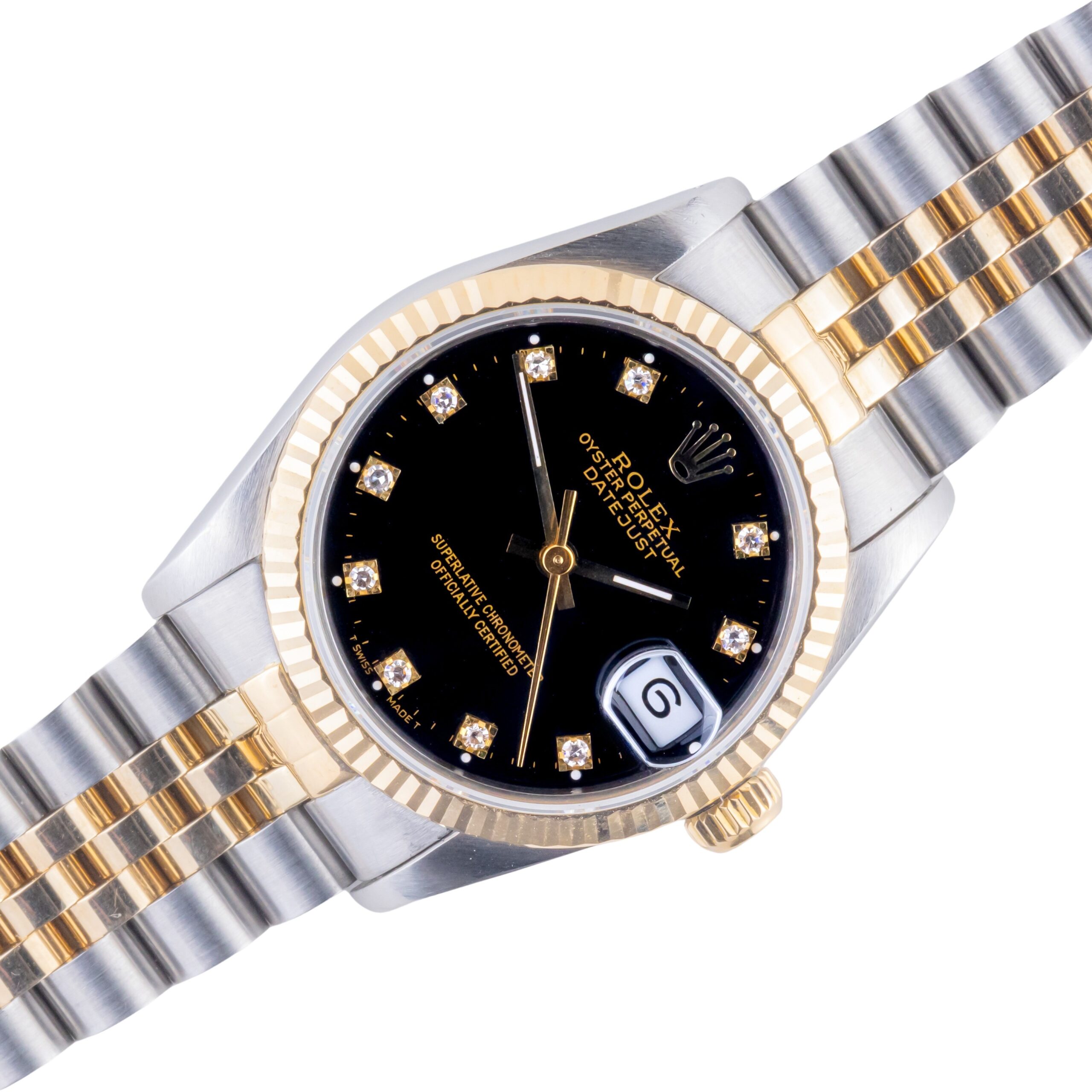 Rolex Datejust Mid-Size Black Diamond 68273 1990 (Full Set) 1 rolex-datejust-68273-20