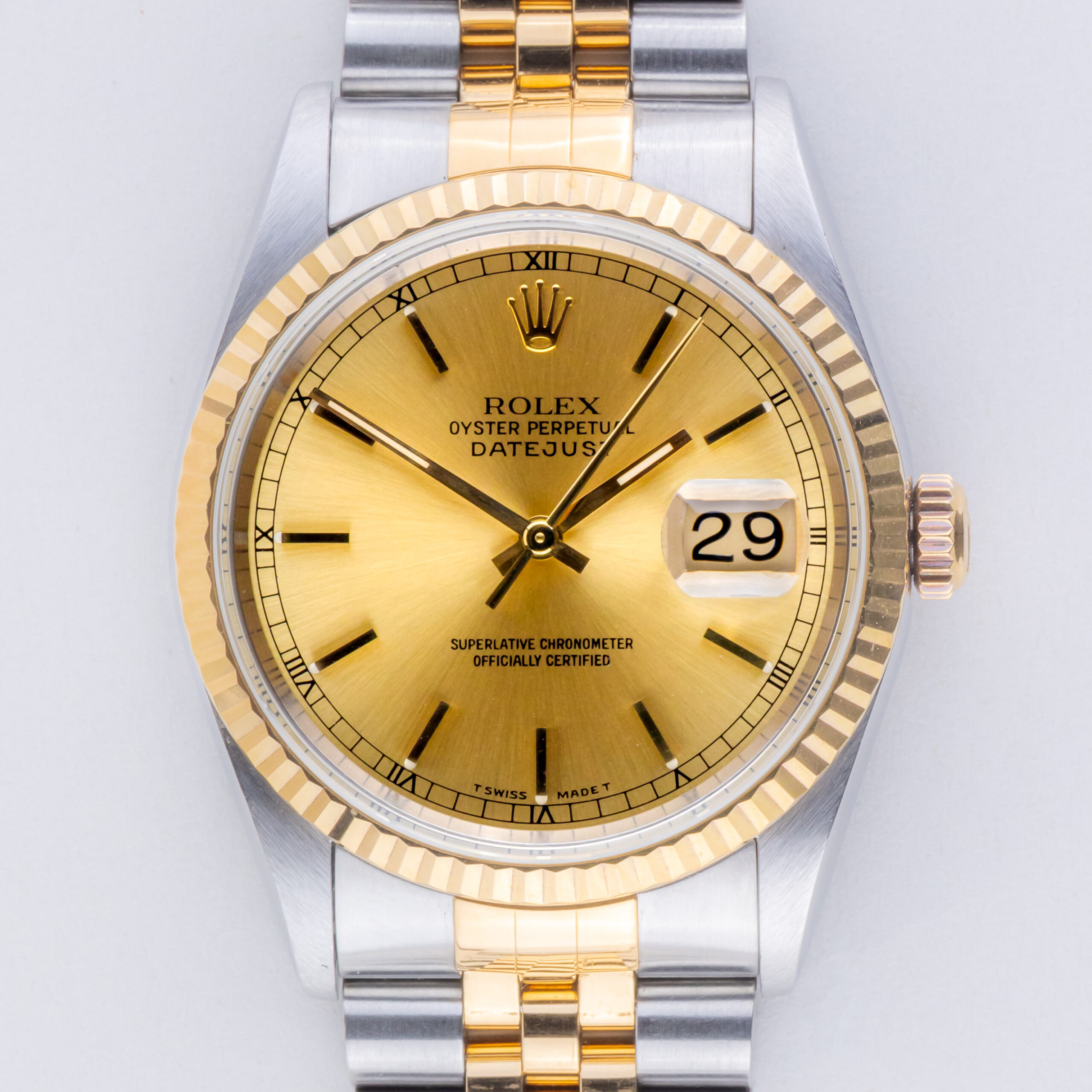 Rolex Oyster Perpetual Datejust Champagne 16233 1997 (Full Set) 3 rolex-datejust-16233-142