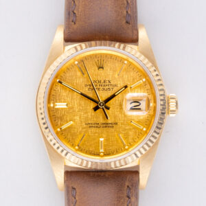 Rolex Oyster Perpetual Datejust Champagne Linen 16018 1985 (Full Set) 10 rolex-datejust-16018