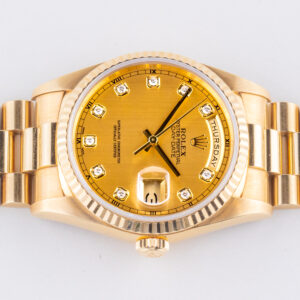 Rolex Day-Date Champagne Shantung 18238 1991 12 rolex-day-date-18238-41